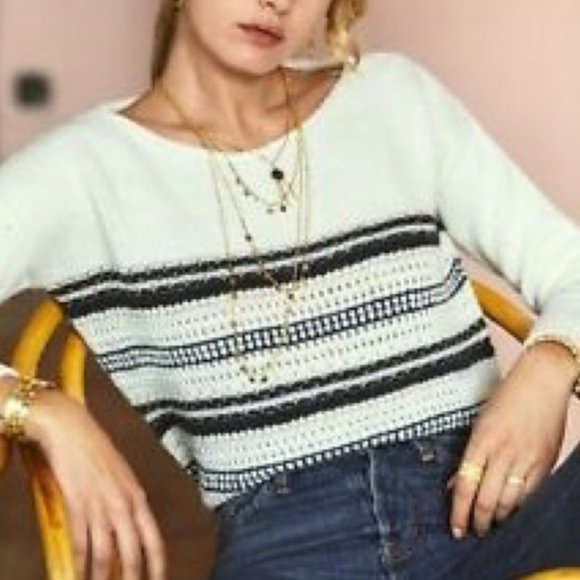 Sezane Sweaters - Sezane 'Arizona' Striped Boatneck Sweater